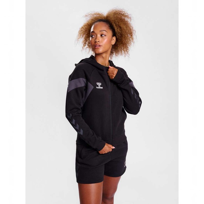 Hummel Travel Zip Hoodie Damen Schwarz | 317756-914